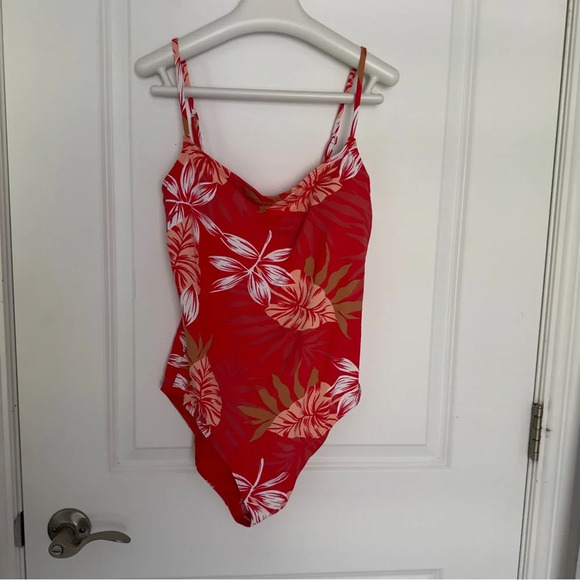 Nwot Roxy tropical palm print one piece swimsuit size L - Picture 6 of 11